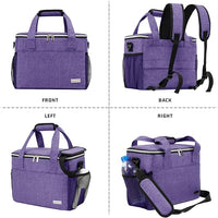 BAGLHER Dog Travel Bag Backpack Pet Supplies Backpack 5-Piece Set with Shoulder Strap 2 Lined Pet Food Containers 4 Foldable Feeding Bowls Essential Kit for Pet Travel