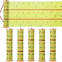 Qualirey Giant Sticky Fly Traps,30 Feet Fly Strips for Indoor Outdoor Hanging Flying Tapes Non Toxic Ribbon Fruit Gnat Killer for Mosquito Plants House Horse Stable (Fluorescent Green,5 Pcs)