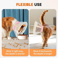 Cat Cone Collar Soft- Adjustable Comfortable Air Mesh Recovery Cone After Surgery to Stop Licking and Scratch, Alternative to Plastic Elizabethan Collar for Cat, Whiskers Freedom (Pink, XS)