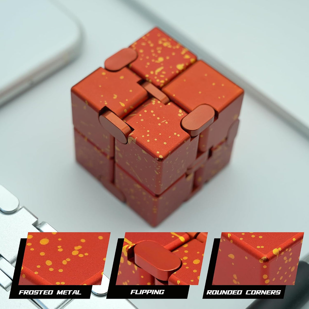DOLASEV silver metal infinity cube fidget toy made of zinc alloy - view 25