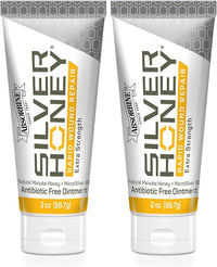 Absorbine Silver Honey Rapid Wound Repair Ointment Twin Pack 2oz Tubes, Manuka Honey & MicroSilver BG