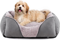 MIXJOY Dog Bed for Large Medium Small Dogs - Dark Grey / S(20’’x 19’’x 6’’)