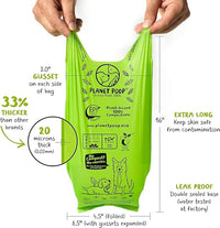 PLANET POOP Home Compostable Dog Poop Bags Extra-long with Handles 240 Un-Scented Pet Waste Bags Plastic Free, Thick Leakproof Plant-Based Doggy Bag, Cats & Dogs Pet Supplies