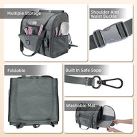 Expandable Large Cat Carrier Backpack, Supports up to – Essentials for Dogs - 16.5"L x 10.2"W x 15.8"H / Dark Grey - image 2