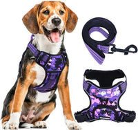 No Pull Dog Harness for Medium Dogs - Purple Camo / L