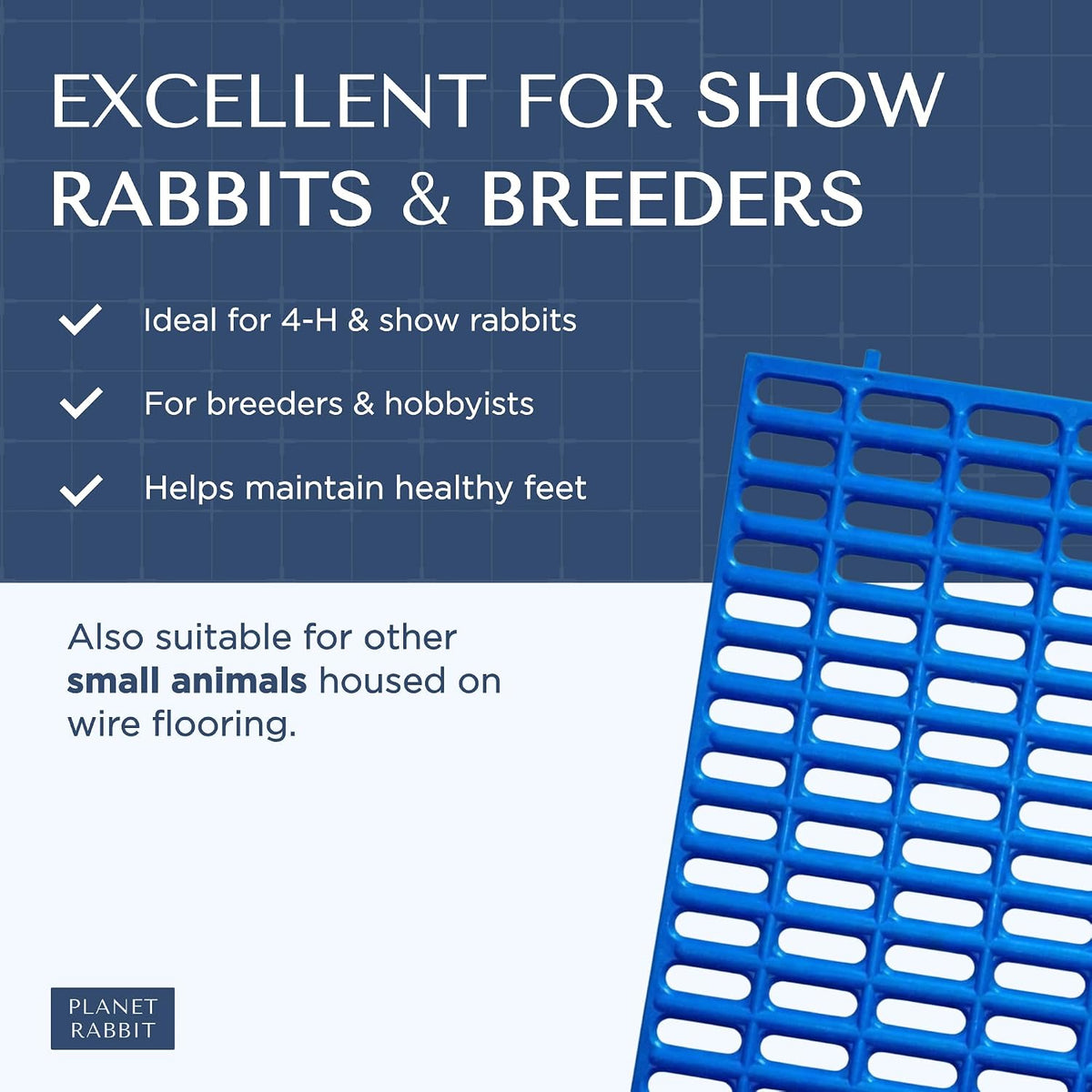 Premium Plastic Rabbit Cage Mats, 15x10 Mat - 12 Pack / Gray - image 4