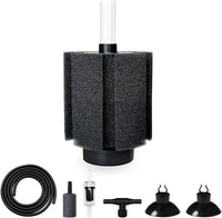 50-60 Gal Aquarium Sponge Filter with Ceramic Media and Bubble Diffuser Quiet Fish Tank Filters fit for Fry Breeding Shrimp Betta Fish Tank