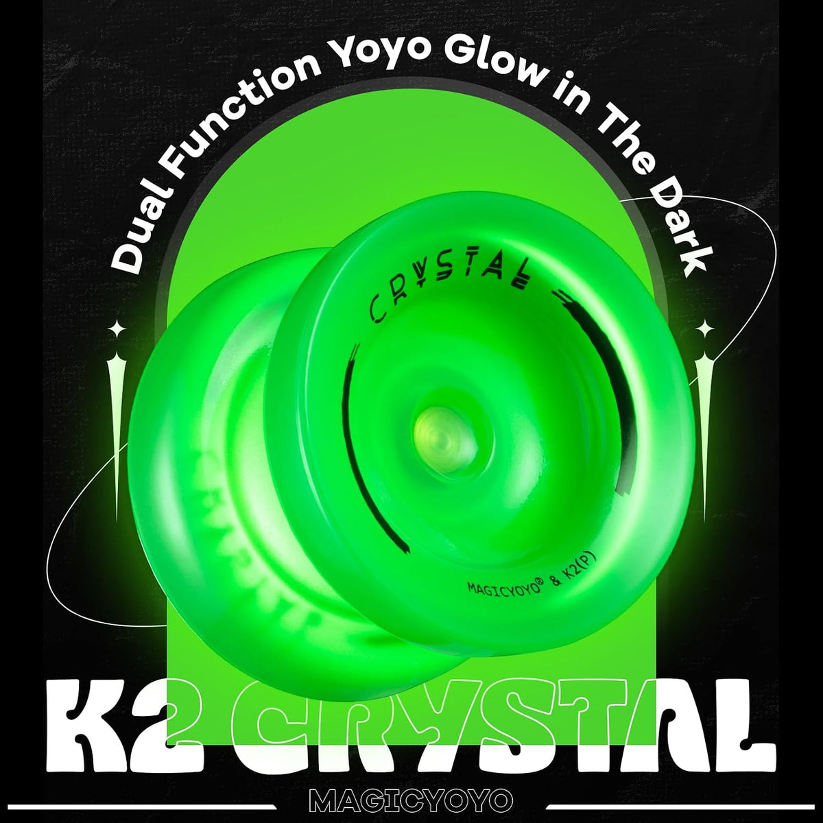 MAGICYOYO K2 Yoyo Professional Glow in The Dark - Glow Green - image 4