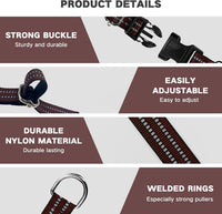 Martingale Collar for Dogs, Reflective Escape Proof, M - Coffee Brown / Medium - image 3