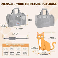 Soft Cat Carrier, Small Dog Bag Soft-Sided Cat Carriers - Gray / 13.0"L x 13.0"W x 20.0"H - image 3