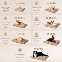 EHEYCIGA Washable XL Dog Beds Large Sized Dog - Camel / 44" x 32" x 4" - image 3