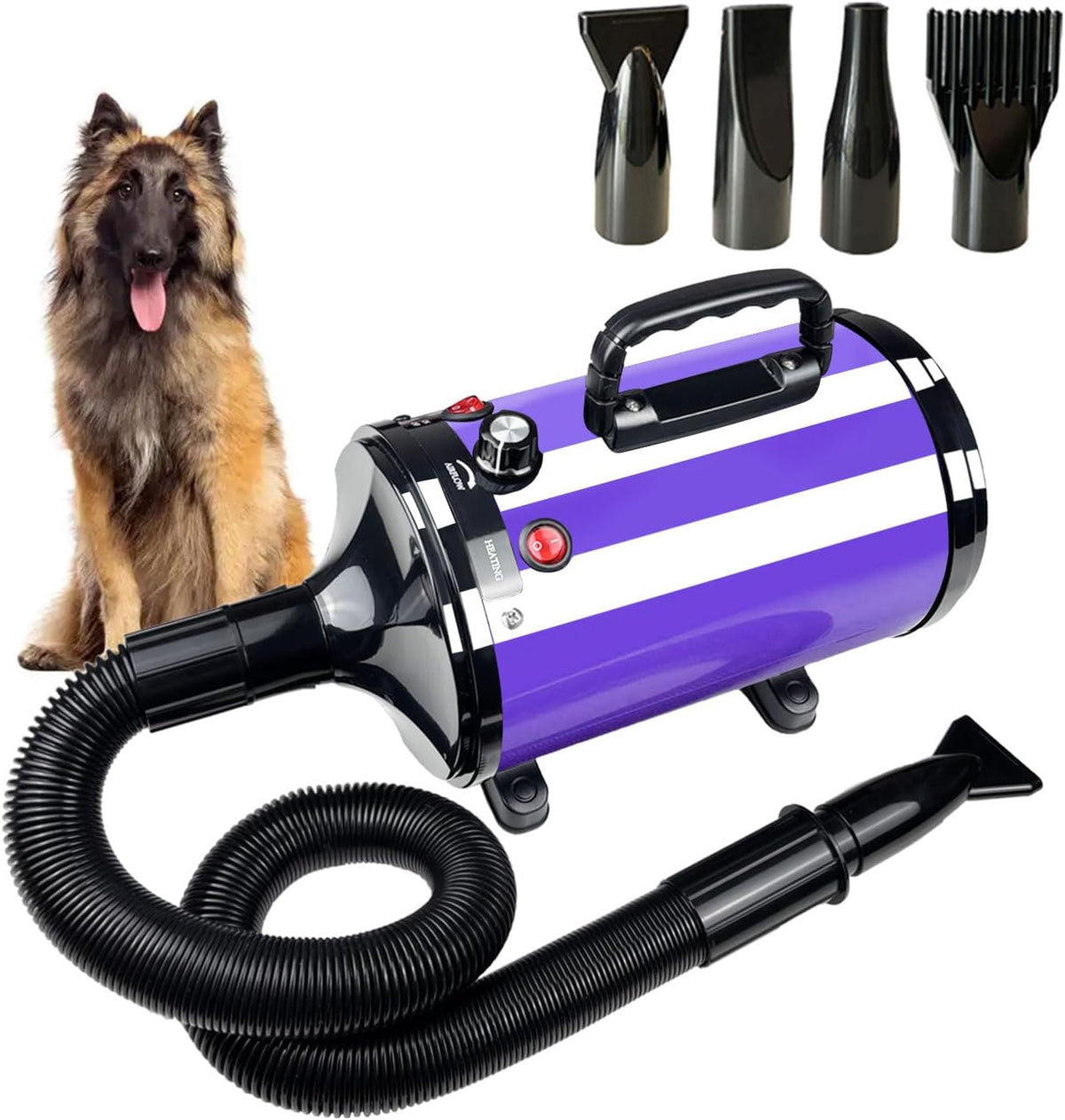 Dog Dryer High Velocity Professional Pet Grooming Dryer – Essentials for Dogs - Purple