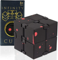 Infinity Cube Fidget Toys for Kids - Black-red / 1.5 x 1.5 Inches