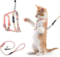 TIESOME Cat Harness and Leash Set - Orange