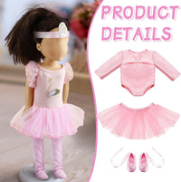 Kajaia 8 Pcs 18 Inch Doll Swimsuits Clothes and Accessories – Fun for Kids & Family - Pink / Ballet - image 4