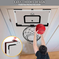 HYES over the door basketball hoop with 24x16 inch backboard and break-away rim - view 5