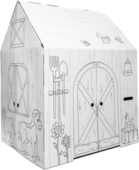 Easy Playhouse Cardboard Barn, Kids Art & Craft Activity - image 3