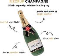 CHEWFFON Dog Toy, Interactive Champagne Shape Squeaky Toy for Boredom – Essentials for Dogs - Green Champagne Bottle - image 2