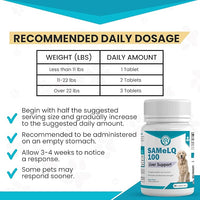 Same 100, Liver Support for Dogs, SAM e Chewable Hepatic Support for Dogs, Promotes Cell Membrane Strength, Bacon Flavor (60 Count)