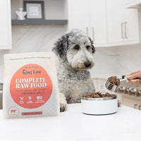 King Lou Pets - Human Grade Raw Food for Dogs and Cats - Complete Meal for Pets - Freeze Dried Beef Recipe - 14oz