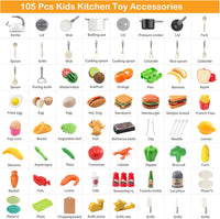105Pcs Kids Kitchen Toy Accessories - White - image 2