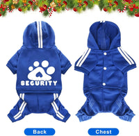 Dog Hoodie Security Clothes 4 Legs Jumpsuit Sweatshirt Hoodies Soft - Blue / XX-Large - image 3