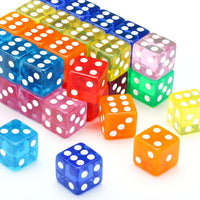 GWHOLE 40 Pieces 16mm Dice Set, 8 Translucent Colors – Fun for Kids & Family - image 3