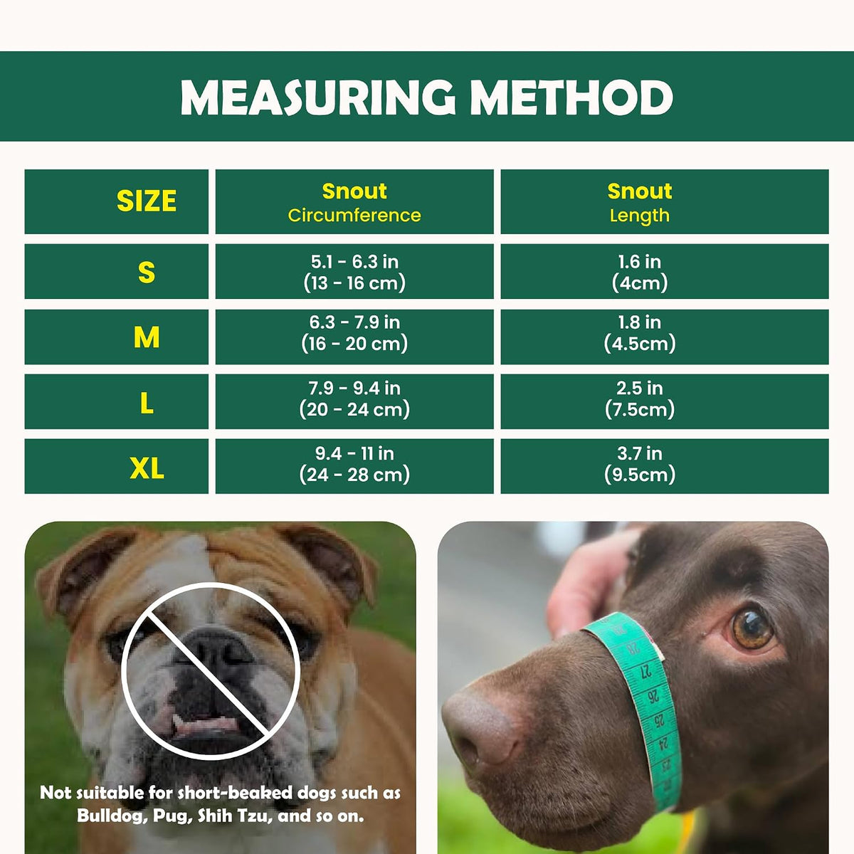 Dog Muzzle Medium Sized Dogs - Large ( 7.9” - 9.4” ) - image 2