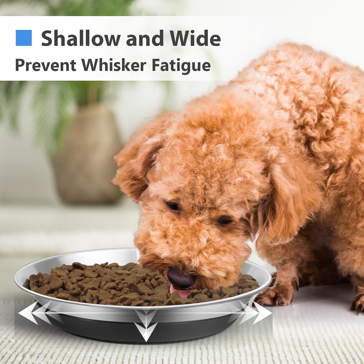 2 Packs Premium Stainless Steel Dog Bowls, Non-Slip - image 4