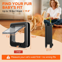 LIBBEPET Cat Door Interior Door - Black / L - Inner Size: 7.1"W x 7.7"H - image 2