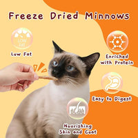 Jungle Calling Freeze Dried Minnows for Cats & Dogs, Single Ingredient Fish Cat & Dog Treats, High Protein Grain Free Pet Training Snacks, 2 oz