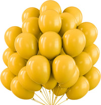 PartyWoo White Balloons 101pcs Matte White Latex Helium Balloons 12 - Yellow-f57
