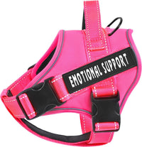 voopet Service Dog Harness, Emotional Support Pet Vest Harness - Medium (Pack of 1) / Hot Pink