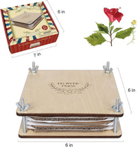 GOTHINK wooden flower press kit, 6 x 6 inches with basswood plates and blotting paper - view 2