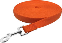 Nylon Training Dog Leash for Small Medium Large Dogs, Camping - Orange / 1" x 15ft - image 3