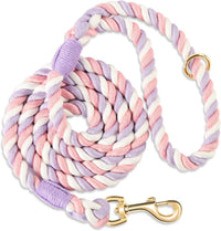 5 FT Handmade Rope Dog Leash for Small Medium and Large Dogs – Essentials for Dogs - 6FT x 1/2in (Pack of 1) / Unicorn Purple