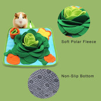 Rabbit Foraging Mat Snuffle Mat for Small Animals Bunny Puzzle Toys - Green - image 3
