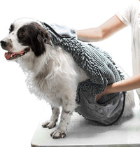 Tuff Pupper Quick Dry Towel for Dogs - Cool Grey