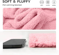 Luciphia 1 Pack 3 Calming Dog Blanket Fluffy Premium Fleece Pet Blankets Soft Sherpa Throw for Dogs Puppy Cat Pink Small (23" x16")