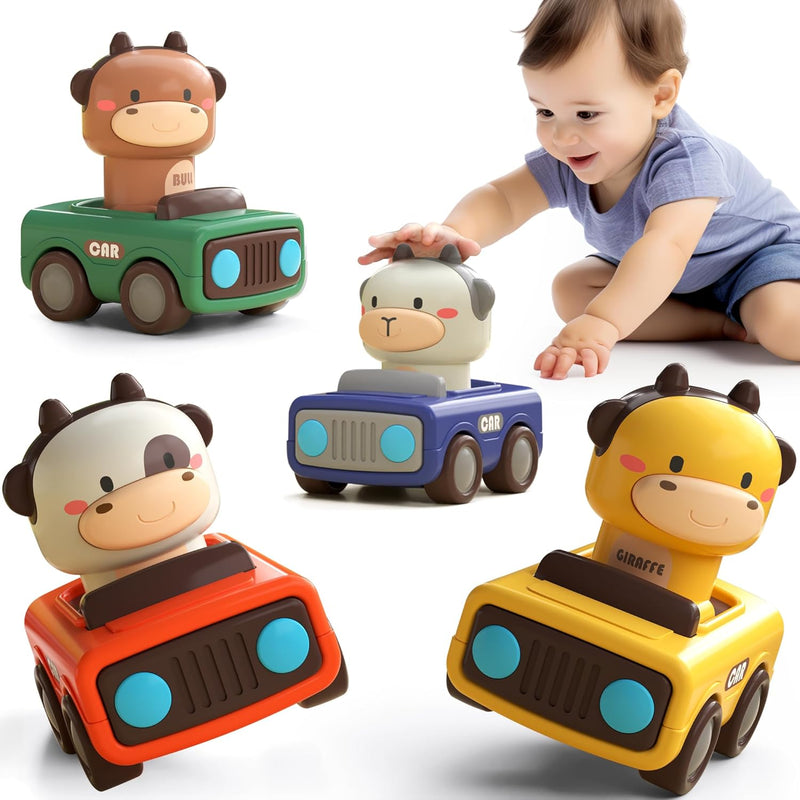 iPlay, iLearn Baby Press to Go Car Toys for Toddlers 1-3
