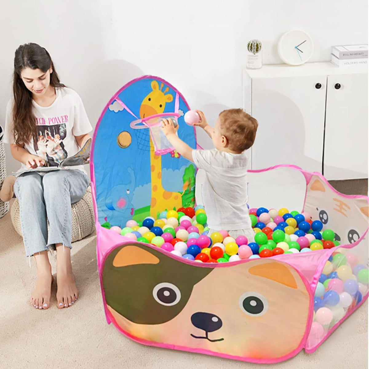 Kids Ball Pit, Pop Up 3+Children Play Tent - image 3
