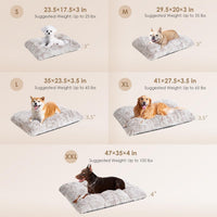 EHEYCIGA Fluffy Dog Crate Bed, Plush Extra Large Dog Pillow - Brown / 41 x 27.5 - image 4