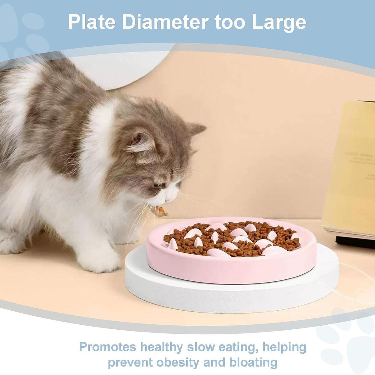 Slow Feeder Bowl for Cats and Small Dogs - Pink - image 2