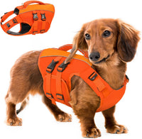 Dog Life Jacket Medium,Ripstop Dog Flotation Vest for Medium Dogs – Essentials for Dogs - Medium / Orange