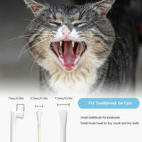 JGocot micro head dog toothbrush with nano bristles for small dogs and cats - view 4