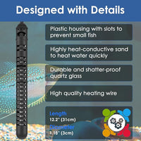Aquarium Heater 800W Fish Tank Heater with External Thermostat (Dual Digital Display), Turtle Heater for Tanks 120-160 Gallons, Dry-Run/Overheating Protection and Memory Function