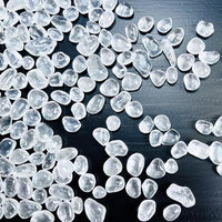 0.88LB Clear Fish Tank Gravel Aquarium Glass Stones Sea Glass Pebbles Aquarium Gravel Rocks Fish Tank Rocks, Sand Glass Gems Stones Beads Pebbles Rock for Vase Filler Turtle Fish Tank Decoration