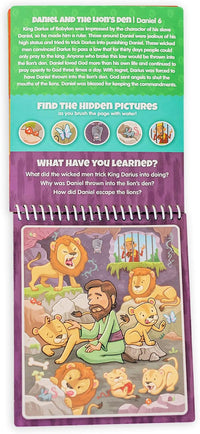 Water Reveal Coloring Scripture Book for Kids. – Fun for Kids & Family - Aqua Brush Old Testament #2 - image 4