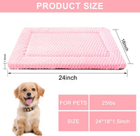 Dog Bed Mat,Reversible & Ultra Soft Kennel Pad-Machine Washable Pet Bed for Dogs & Cats-All-Weather - 24.0" L x 18.0" W x 1.5" Th / Pink - image 2