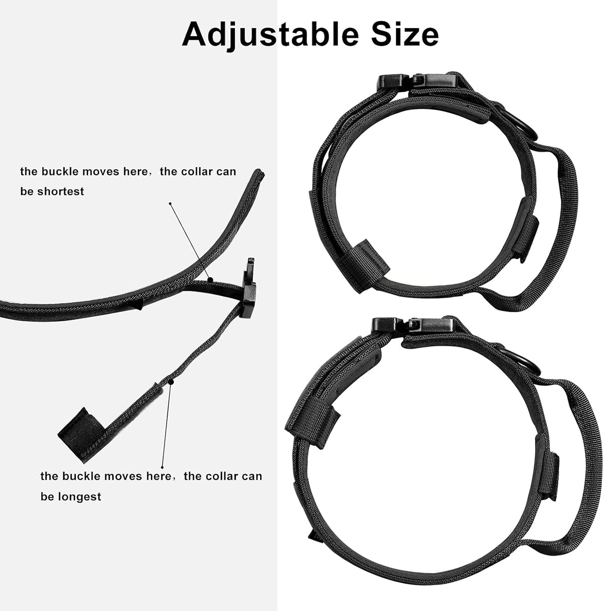 DAGANXI Tactical Dog Collar - Black / L - image 3